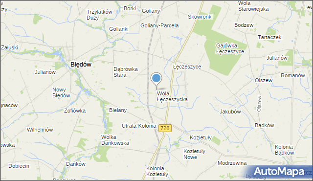 mapa Wola Łęczeszycka, Wola Łęczeszycka na mapie Targeo